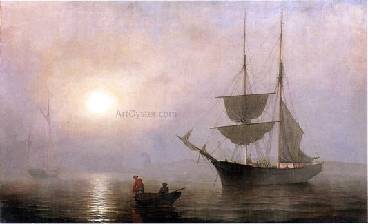  Fitz Hugh Lane A Ship in a Fog, Gloucester Harbor - Canvas Print