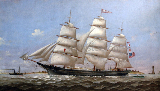  Charles S Raleigh Ship Lucy G. Dow - Canvas Print