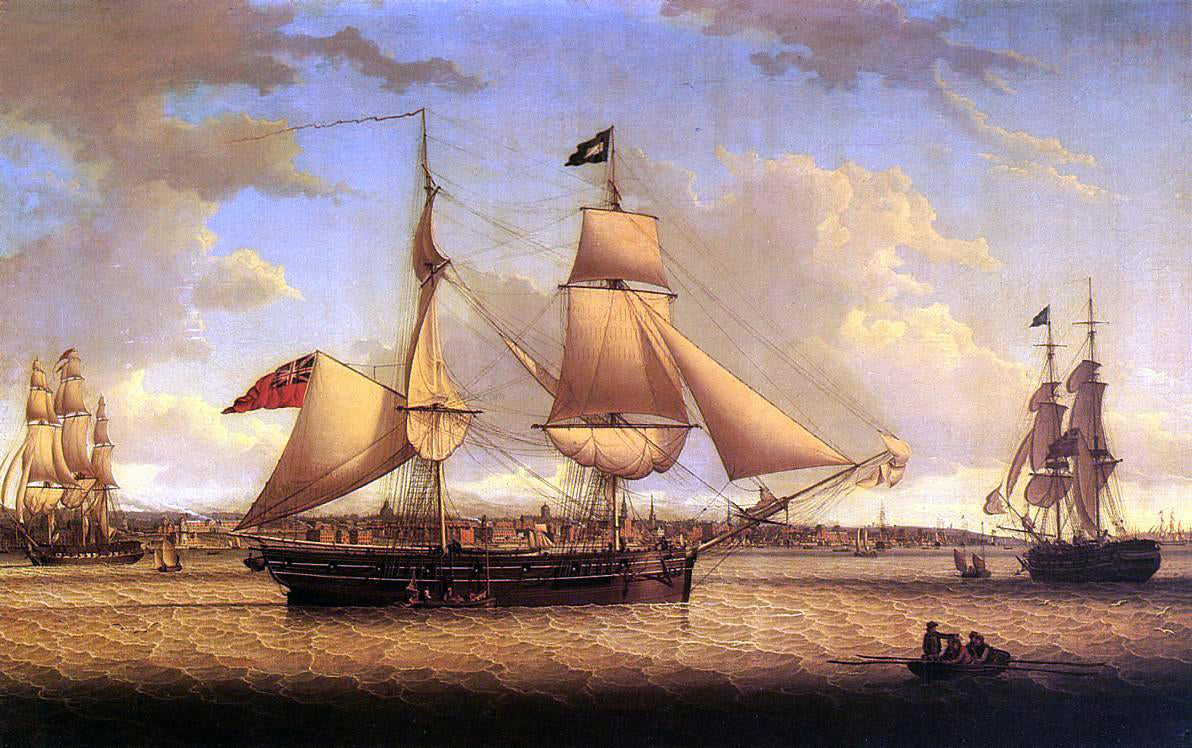  Robert Salmon Ship off Liverpool - Canvas Print