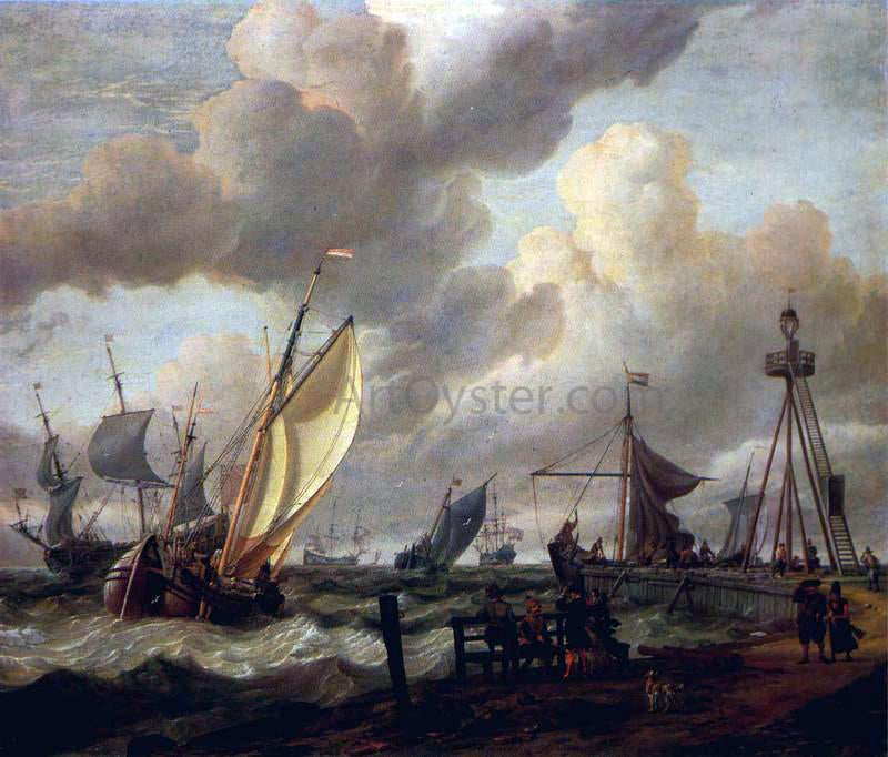  Abraham Storck Shipping - Canvas Print