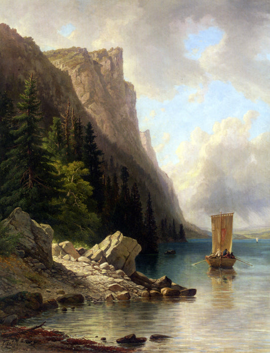  Joseph Zelger Ships Approaching the Shore - Canvas Print