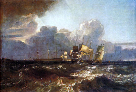 Joseph William Turner Ships Bearing Up for Anchorage (also known as The Egremont sea Piece) - Canvas Print