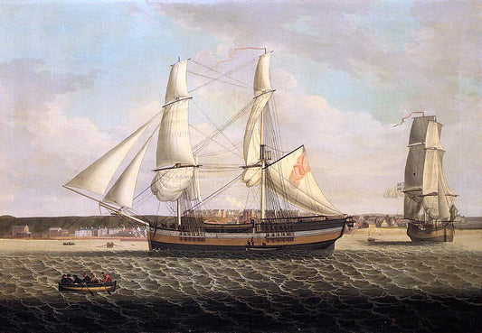  Robert Salmon Ships in a Port - Canvas Print