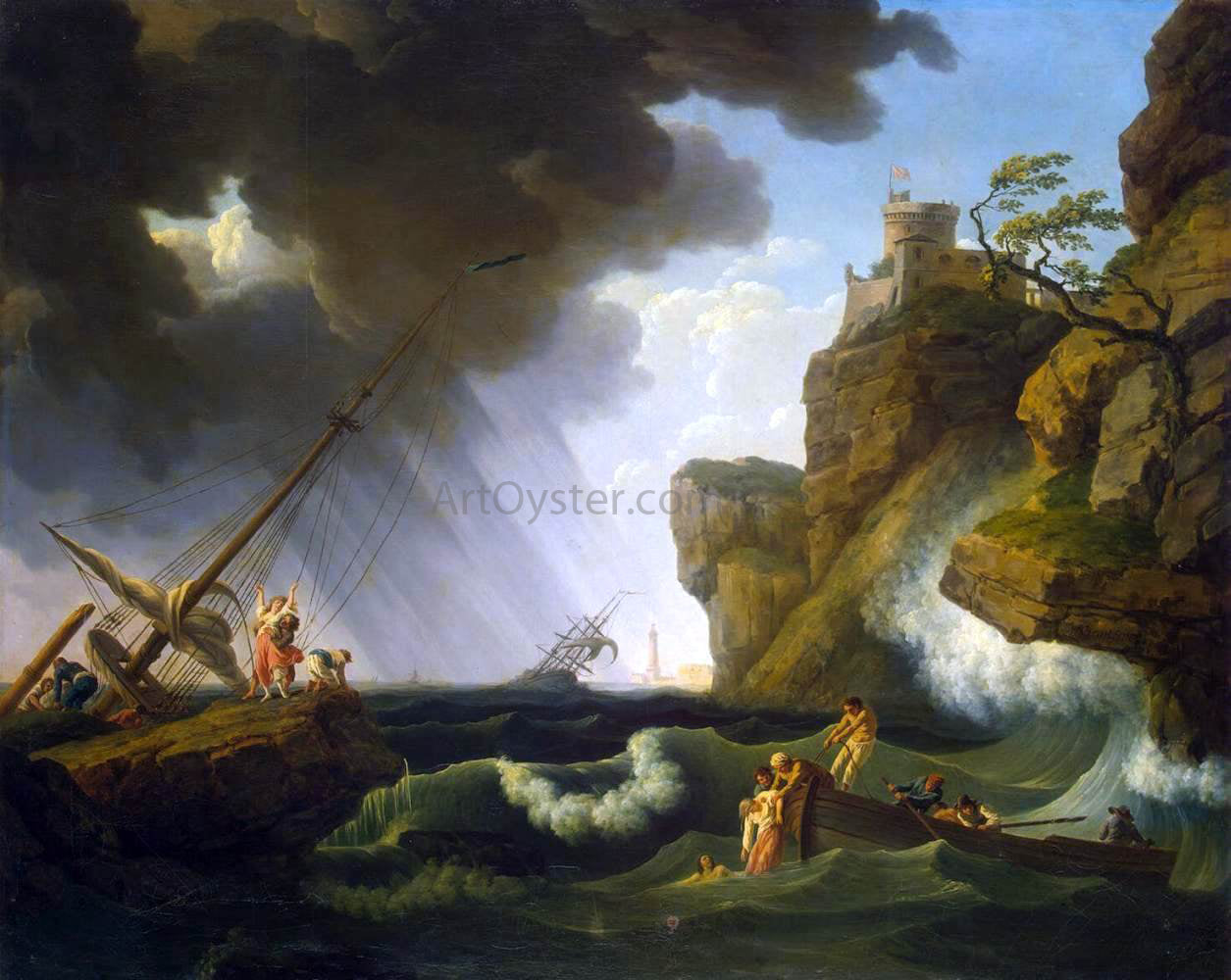  Claude-Joseph Vernet A Shipwreck - Canvas Print