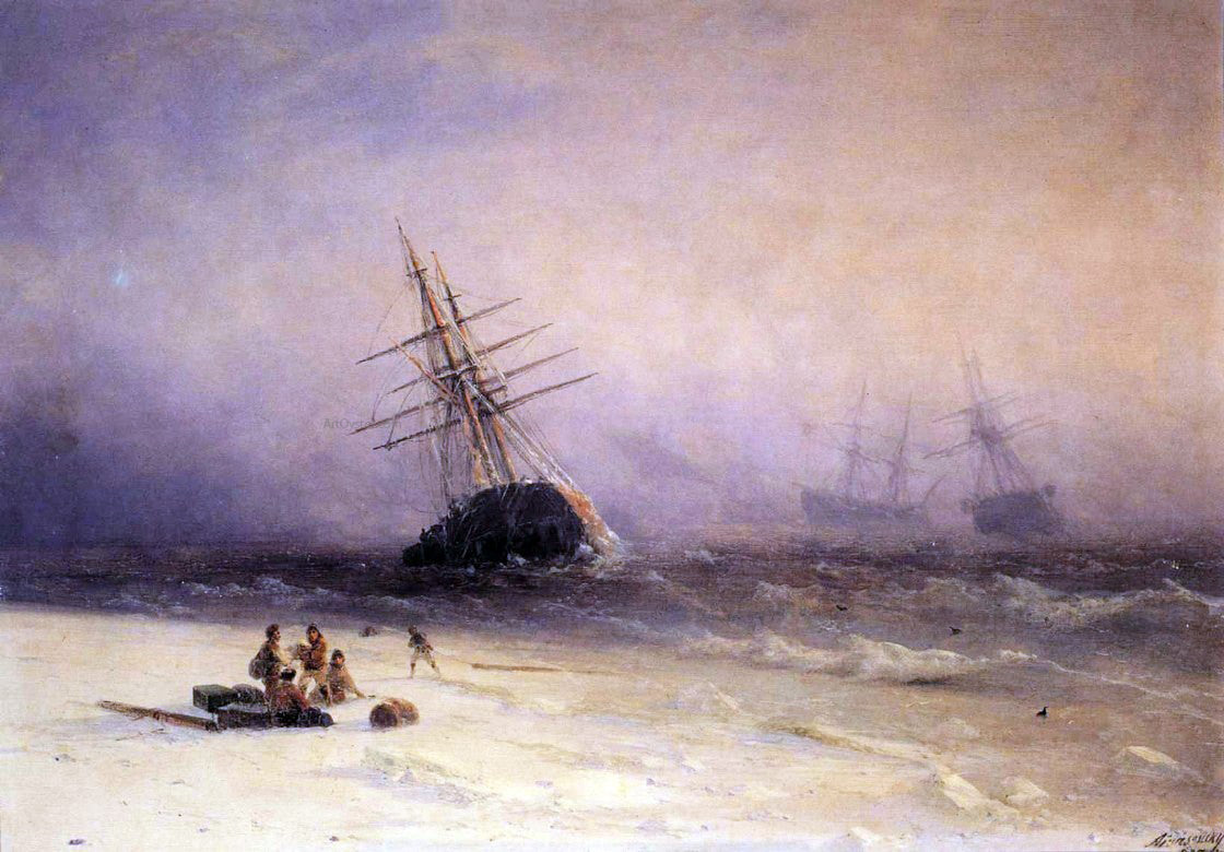  Ivan Constantinovich Aivazovsky Shipwreck on the Black Sea - Canvas Print