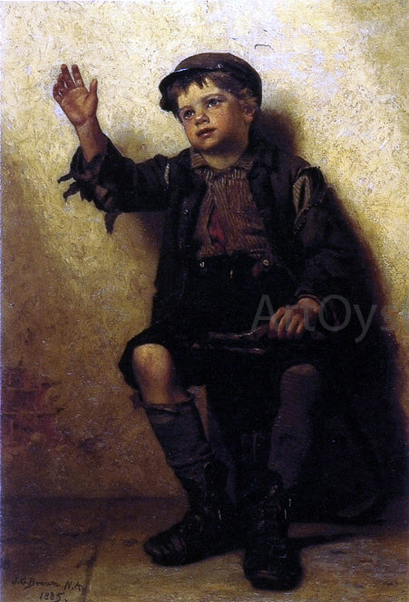  John George Brown Shoeshine Boy - Canvas Print