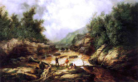  William Anthony Frerichs Shooting Birds in a River George - Canvas Print