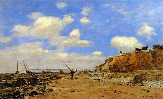  Eugene-Louis Boudin Shoreline with Rising Tide, October - Canvas Print