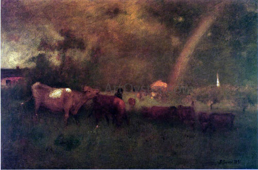  George Inness Shower on the Deleware River - Canvas Print