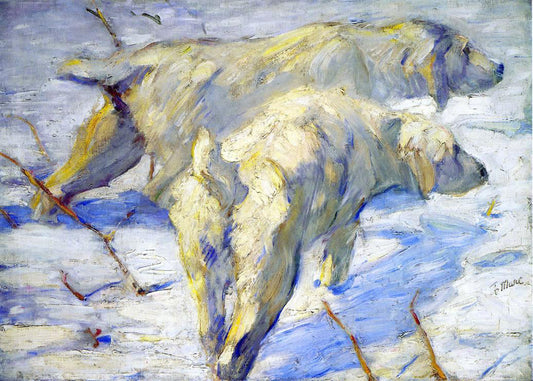  Franz Marc Siberian Sheepdogs (also known as Siberian Dogs in the Snow) - Canvas Print