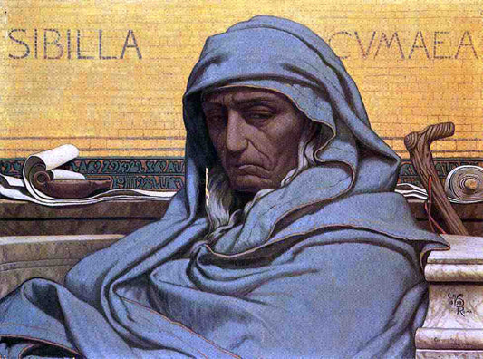  Elihu Vedder Sibilia Cumaea - Canvas Print