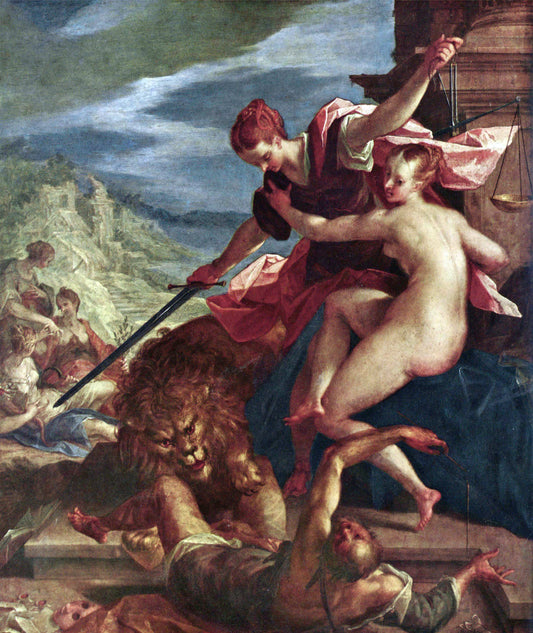  Hans Von Aachen Sieg der Wahrheit unter dem Schutze der Gerechtigkeit - Canvas Print