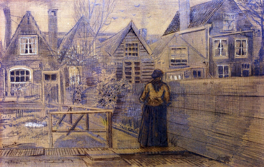  Vincent Van Gogh Sien's Mother's House Seen from the Backyard - Canvas Print