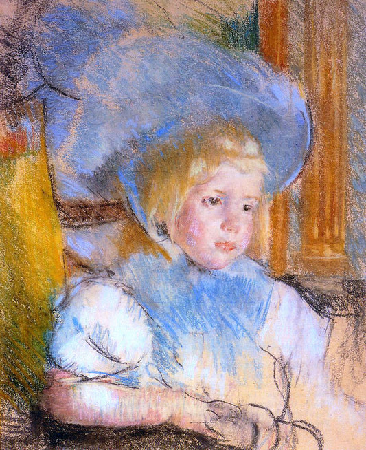  Mary Cassatt Simone in Plumed Hat - Canvas Print