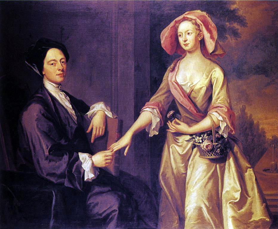  John Smibert Sir Archibald and Lady Grant - Canvas Print