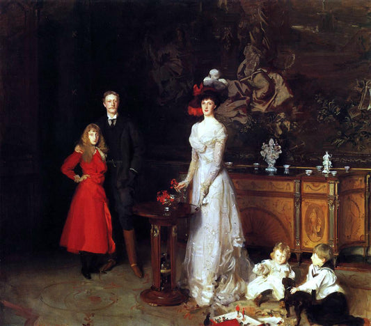  John Singer Sargent Sir George Sitwell, Lady Ida Sitwell and Family - Canvas Print