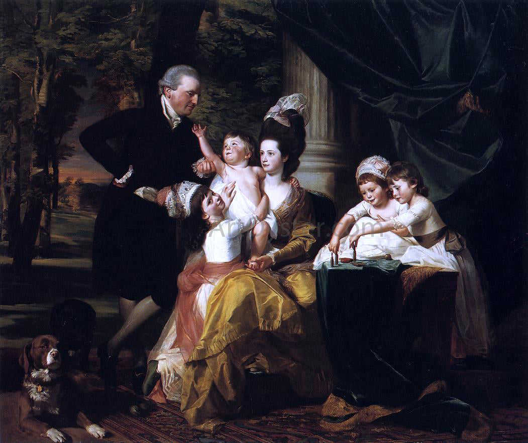 John Singleton Copley Sir William Pepperrell and Family Canvas Print – Art MegaM