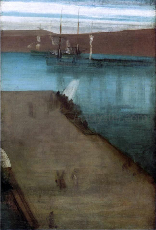  James McNeill Whistler Sketch for "Nocturne in Blue and Gold: Valparaiso Bay" - Canvas Print
