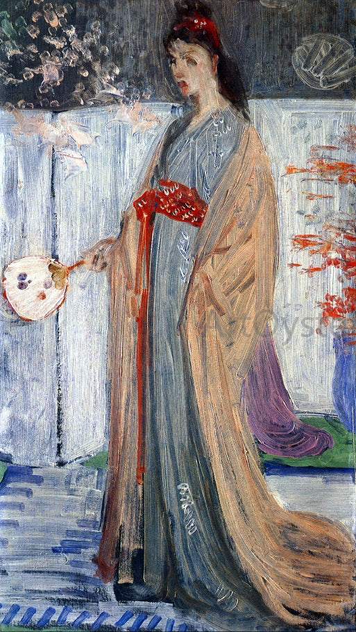  James McNeill Whistler Sketch for "Rose and Silver: La Princesse du Pays de la Porcelaine" - Canvas Print