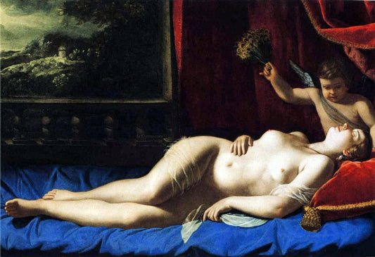  Artemisia Gentileschi Sleeping Venus - Canvas Print