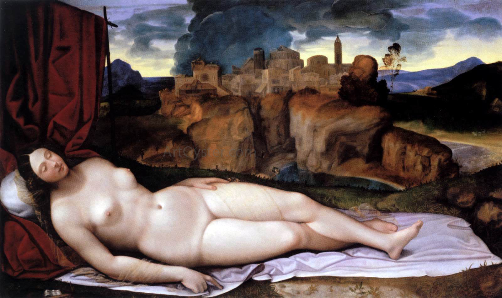  The Younger Girolamo Da treviso Sleeping Venus - Canvas Print