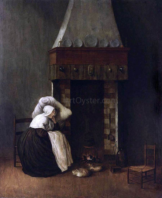  Jacobus Vrel Sleeping Woman (The Convalescent) - Canvas Print