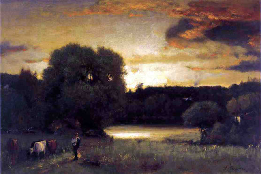 George Inness Slow Fading Day - Canvas Print