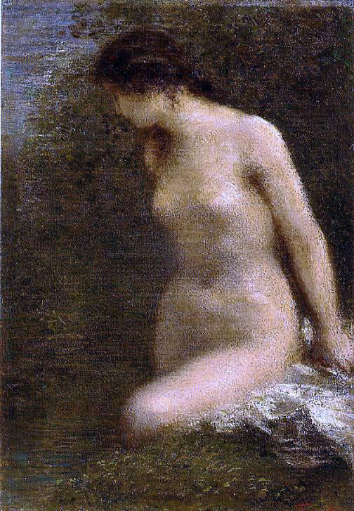  Henri Fantin-Latour Small Brunette Bather - Canvas Print