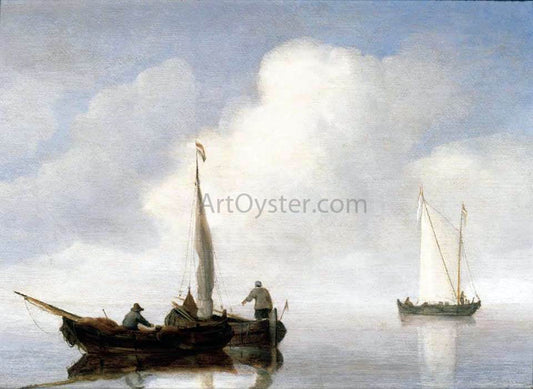  The Younger Willem Van de  Velde Small Craft in a Calm off the Dutch Coast - Canvas Print