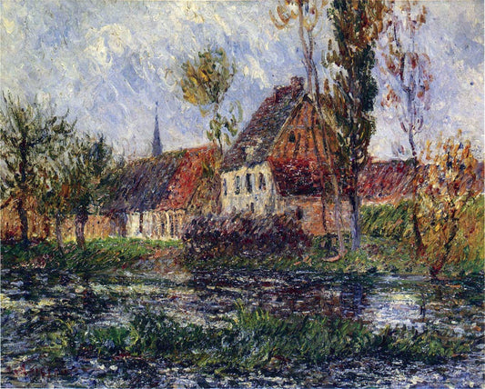 Gustave Loiseau Small Farm by the Eure River - Canvas Print