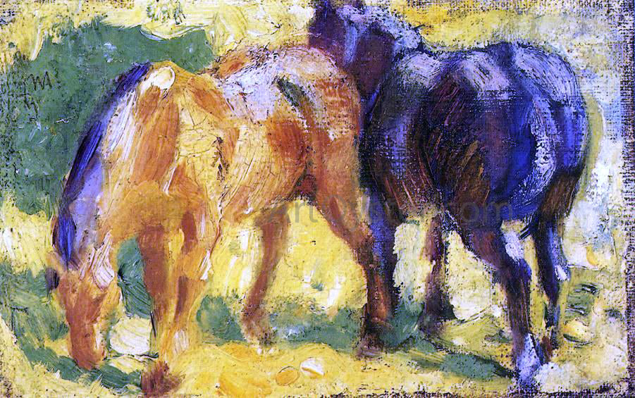  Franz Marc Small Horse Picture - Canvas Print