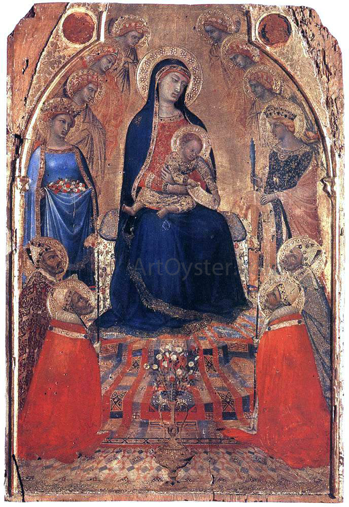  Ambrogio Lorenzetti Small Maesta - Canvas Print