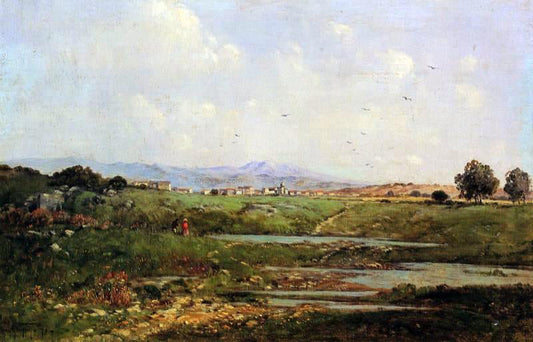  Paul-Camille Guigou Small Provencal Village at the Base of the Hills - Canvas Print