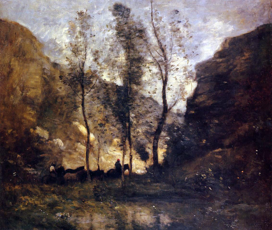  Jean-Baptiste-Camille Corot Smugglers - Canvas Print