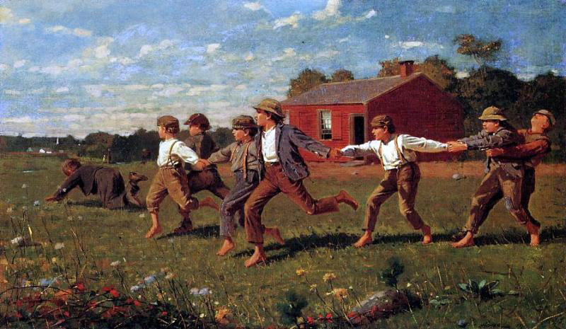  Winslow Homer Snap the Whip - Canvas Print