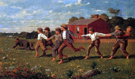  Winslow Homer Snap the Whip - Canvas Print