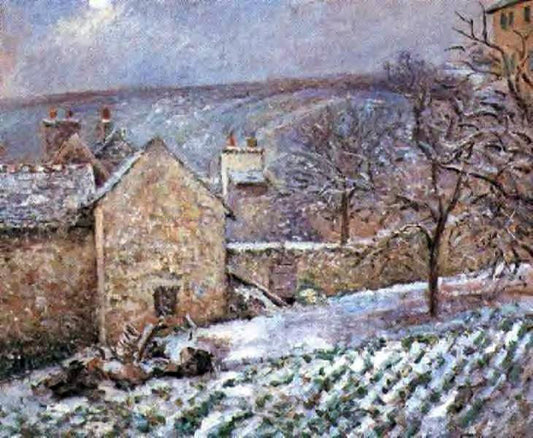  Camille Pissarro Snow at the Hermitage, Pontoise - Canvas Print