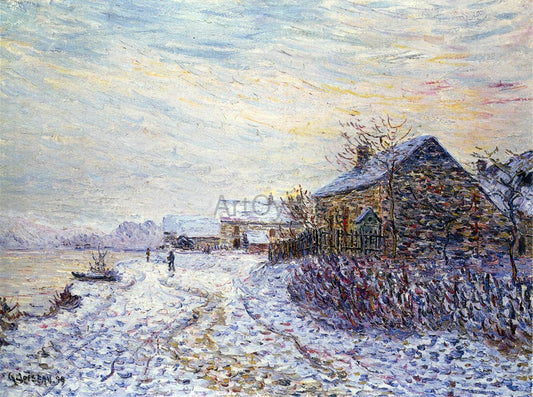  Gustave Loiseau Snow Rifts Near the Seine - Canvas Print