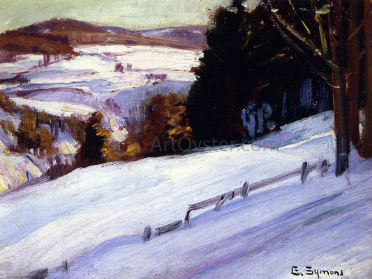  George Gardner Symons Snow Scene - Canvas Print
