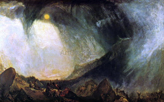  Joseph William Turner Snow Storm: Hannibal and His Army Crossing the Alps - Canvas Print