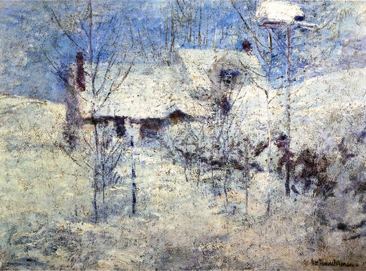  John Twachtman Snowbound - Canvas Print