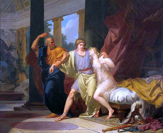  Jean-Baptiste Regnault Socrates Dragging Alcibiades from the Embrace of Aspasia - Canvas Print