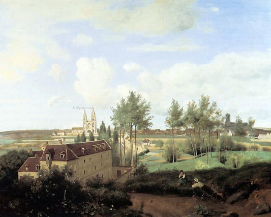  Jean-Baptiste-Camille Corot Soissons Seen from Mr. Henry's Factory - Canvas Print