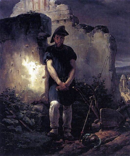  Horace Vernet Soldier-Labourer - Canvas Print