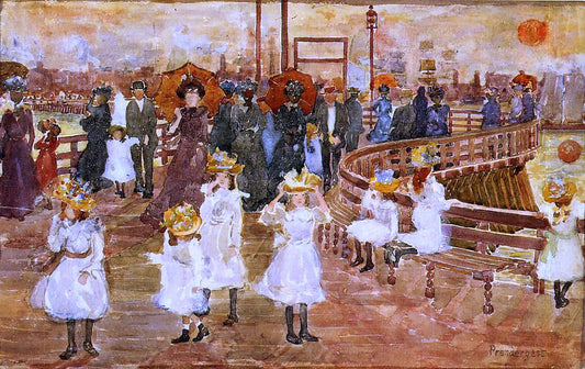  Maurice Prendergast South Boston Pier - Canvas Print