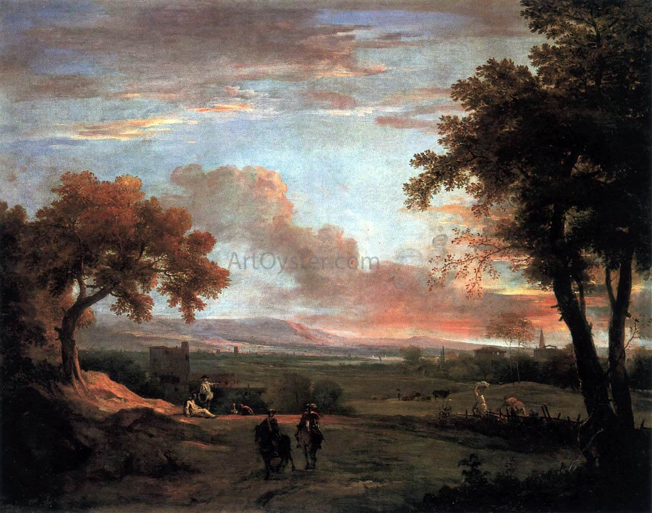  Marco Ricci Southern Landscape at Twilight - Canvas Print