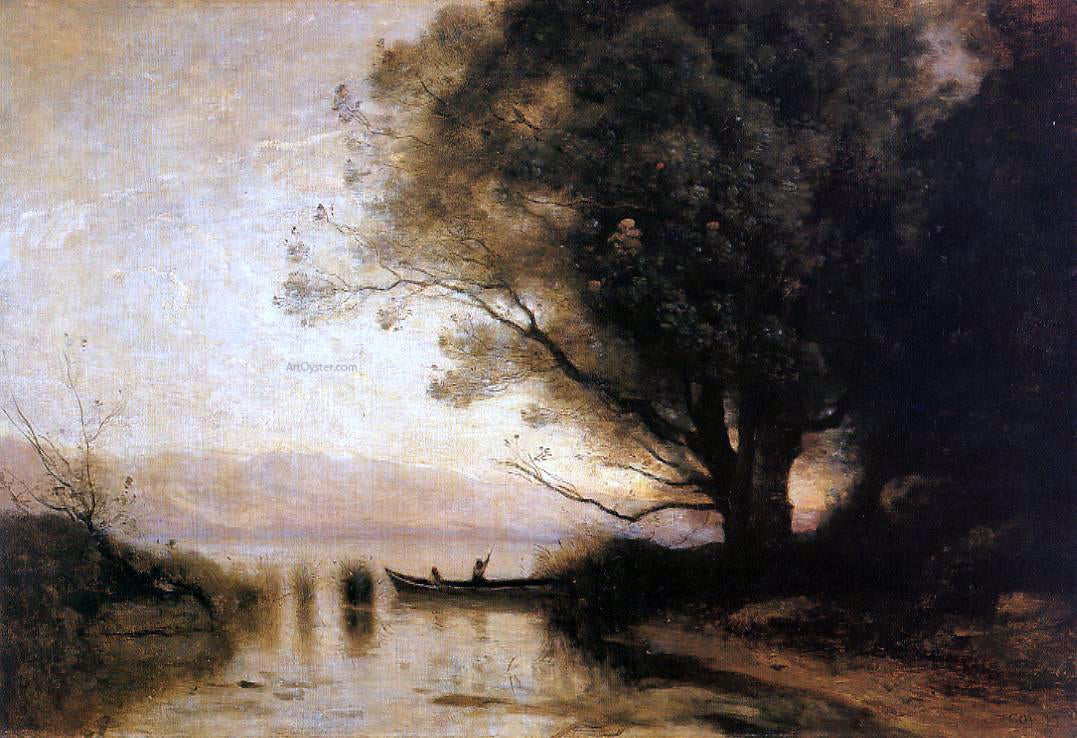  Jean-Baptiste-Camille Corot Souvenir of Riva - Canvas Print