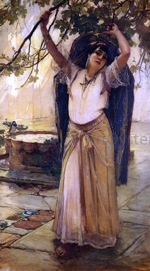  Frederick Arthur Bridgeman Spanish Lady - Canvas Print