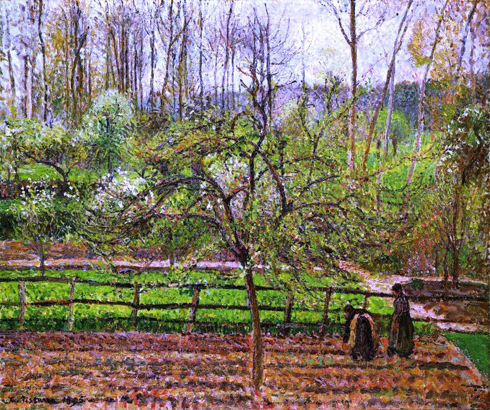  Camille Pissarro Spring, Gray Weather, Eragny - Canvas Print