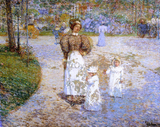  Frederick Childe Hassam Spring in Central Park (also known as Springtime) - Canvas Print